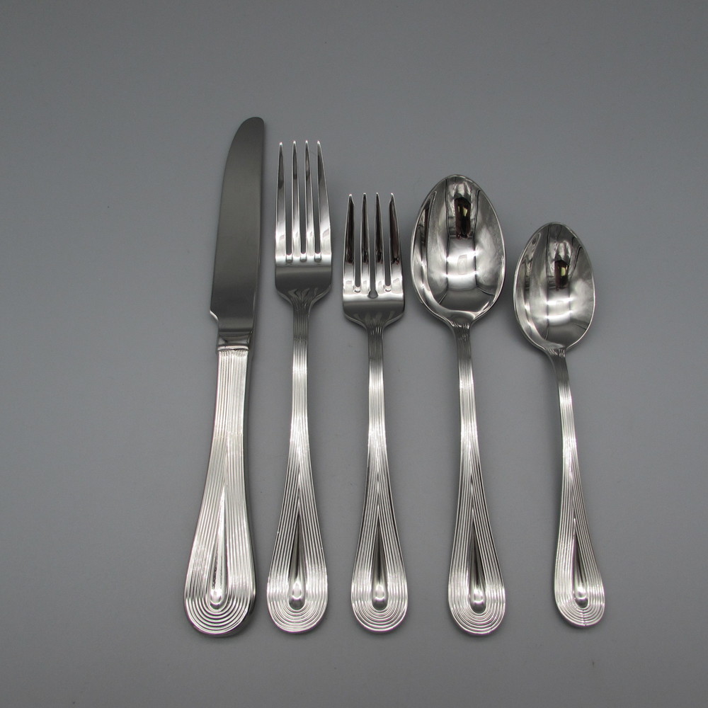 Vera Wang Lariat Nouveau 5 Piece Stainless Steel Place Setting eBay
