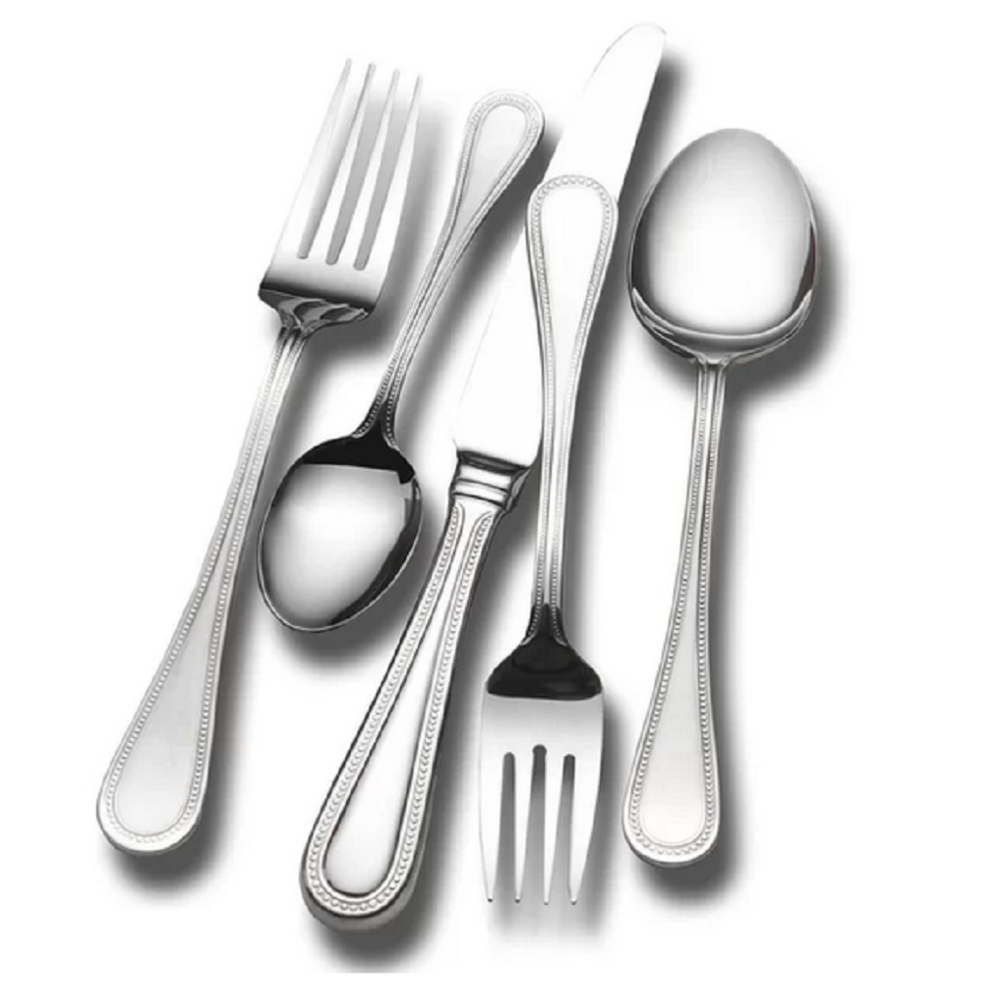 Wallace Continental Bead 18/10 Stainless 65pc. Flatware Set (Service ...