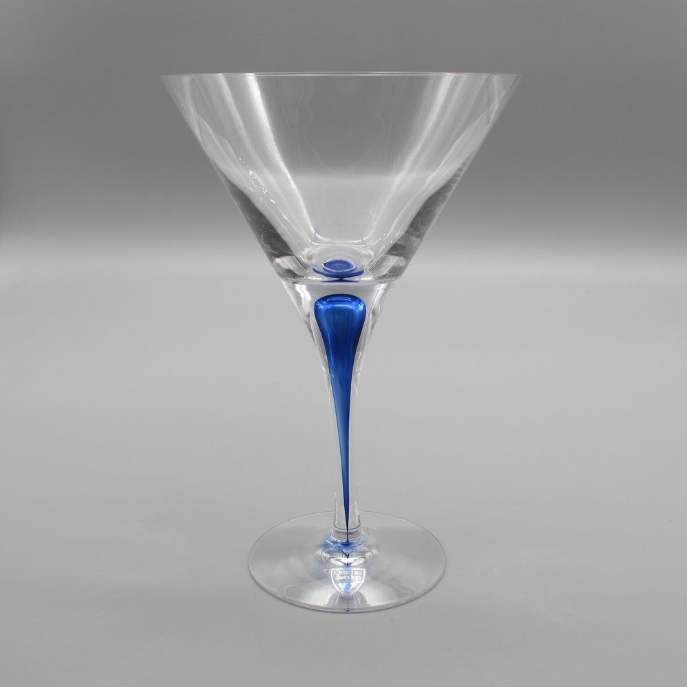 Orrefors Crystal Intermezzo Blue Martini Glass (Set of Four) eBay