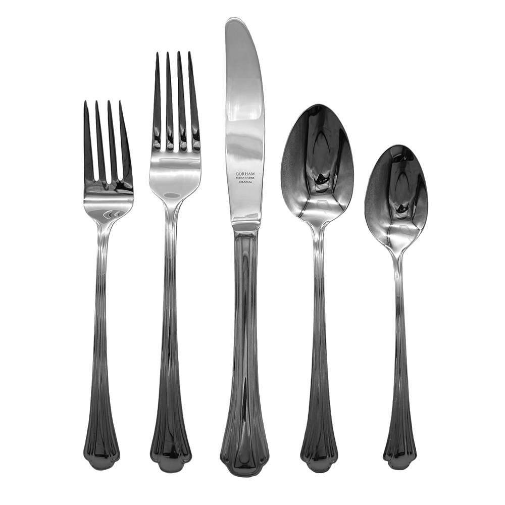 Gorham Nouveau 18/8 Stainless Steel 60pc. Flatware Set (Service for